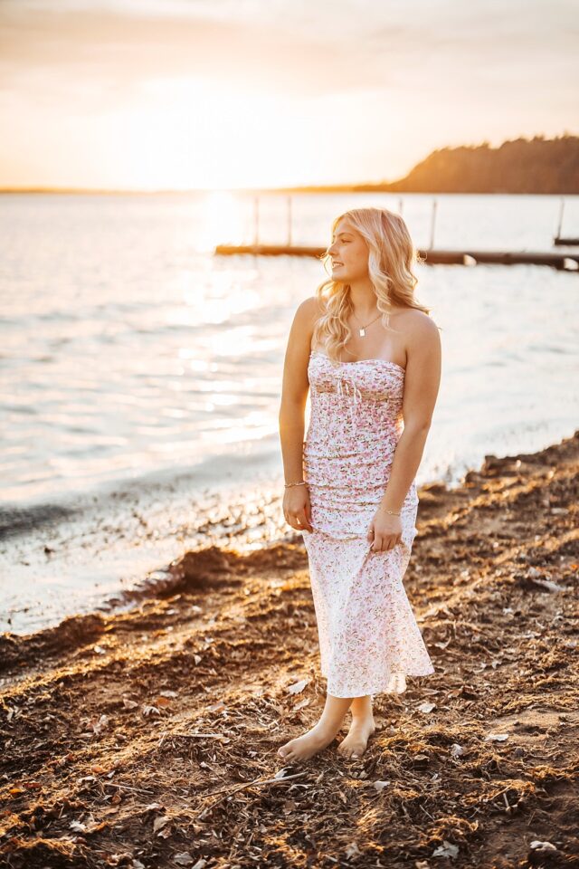 Pequot Lakes High School senior portraits at Grand View Lodge Beach