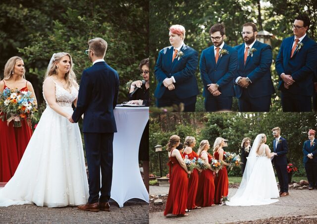 A beautiful summer wedding ceremony at Grand View Lodge