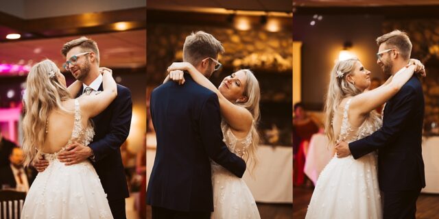 the first dance between a bride and groom on their wedding day in Nisswa MN